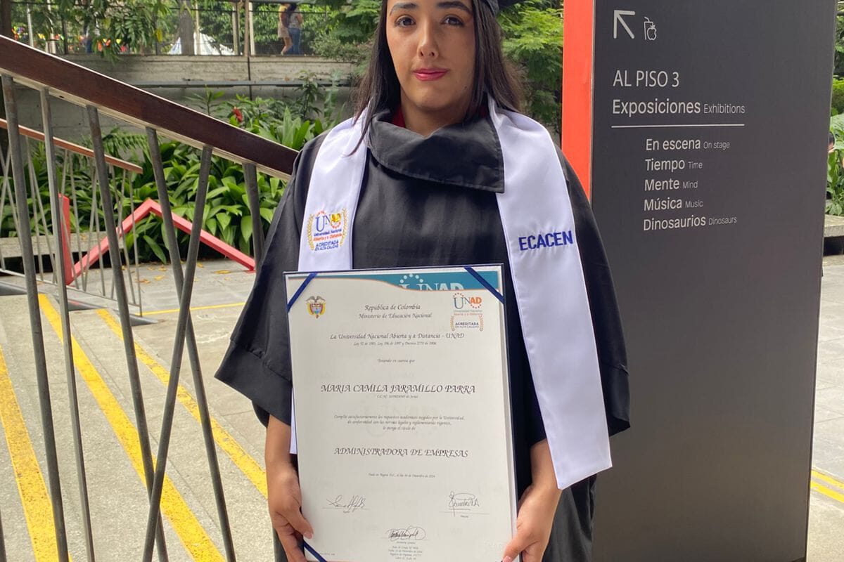 Camila Jaramillo, una jericoana que con el estudio ha roto barreras